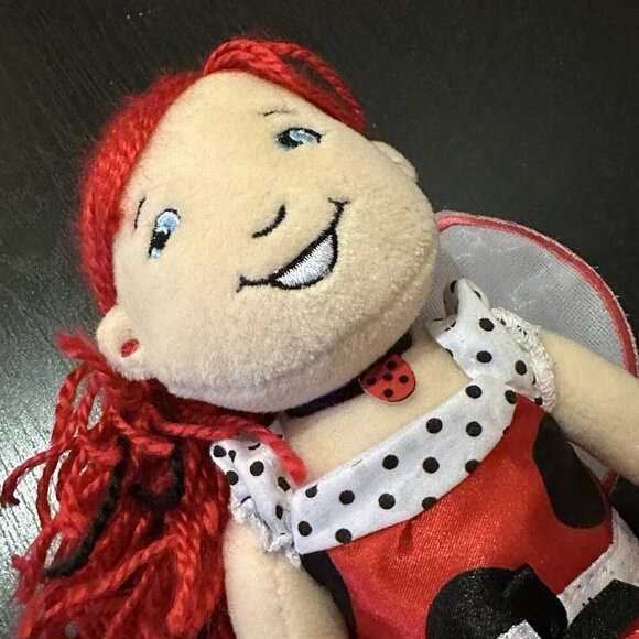 Manhattan Toy 2009 "Lana" Red & Black Lady Bug Dress 12" Plush Doll - Picture 7 of 7
